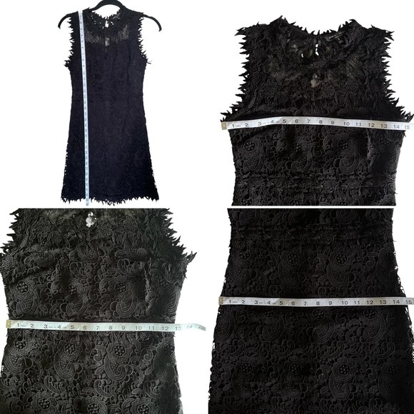 Romeo Juliet Couture Dress Womens Small Sleeveless Floral‎ Lace Sheath Party - Picture 9 of 10